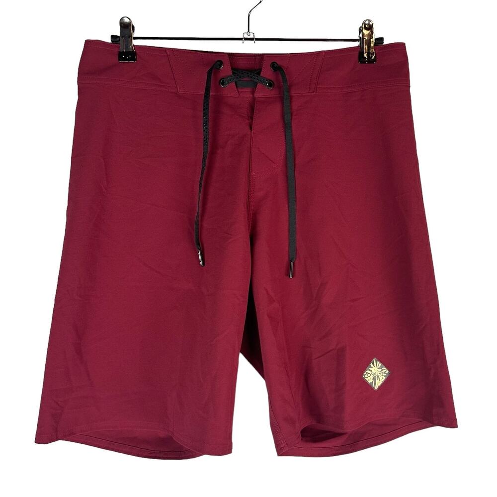 Oakley Mens Sz 30 Performance Fit Board Shorts Swim Maroon Surf